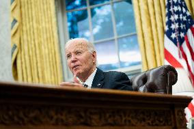 President Biden Recieves Briefing on Repsonse to Hurricane Helene