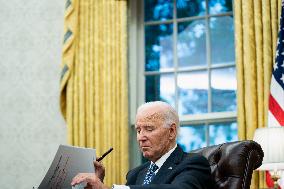 President Biden Recieves Briefing on Repsonse to Hurricane Helene