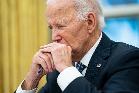 President Biden Recieves Briefing on Repsonse to Hurricane Helene