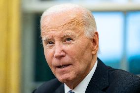 President Biden Recieves Briefing on Repsonse to Hurricane Helene