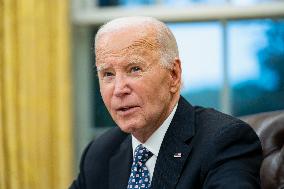 President Biden Recieves Briefing on Repsonse to Hurricane Helene