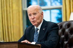 President Biden Recieves Briefing on Repsonse to Hurricane Helene