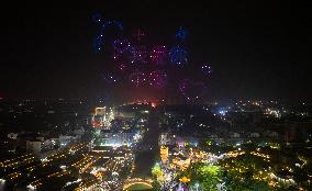 Drone Light Show Celebrate National Day in Taizhou