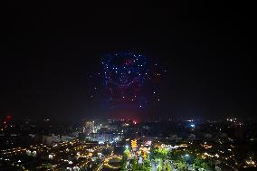 Drone Light Show Celebrate National Day in Taizhou