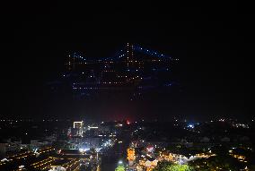 Drone Light Show Celebrate National Day in Taizhou