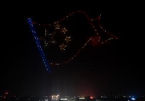 Drone Light Show Celebrate National Day in Taizhou