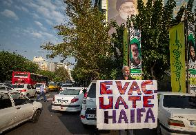 Iran-Protest Against Killing Hassan Nasrallah In Tehran