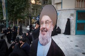 Iran-Protest Against Killing Hassan Nasrallah In Tehran