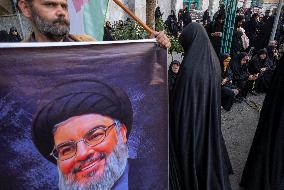 Iran-Protest Against Killing Hassan Nasrallah In Tehran