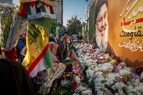 Iran-Protest Against Killing Hassan Nasrallah In Tehran