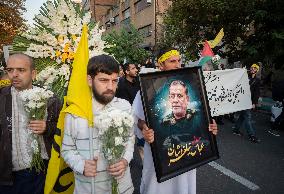 Iran-Protest Against Killing Hassan Nasrallah In Tehran