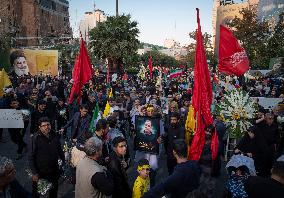 Iran-Protest Against Killing Hassan Nasrallah In Tehran