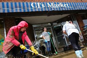 Hurricane Helene Damage At North Carolina Small Business