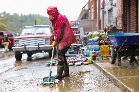 Hurricane Helene Damage At North Carolina Small Business