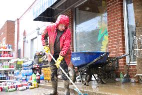 Hurricane Helene Damage At North Carolina Small Business