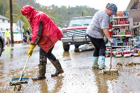 Hurricane Helene Damage At North Carolina Small Business