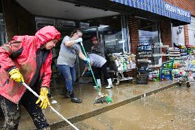 Hurricane Helene Damage At North Carolina Small Business