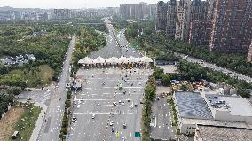 Congestion on The Xi 'an Section of the Baotou - Maoming Expressway in Xi 'an