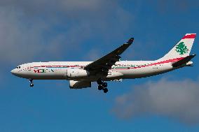 Middle East Airlines MEA Airbus A330 Landing