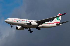 Middle East Airlines MEA Airbus A330 Landing