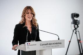 Maud Bregeon At Weekly Cabinet Meeting Press Conference - Paris