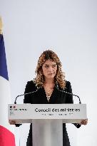 Maud Bregeon At Weekly Cabinet Meeting Press Conference - Paris