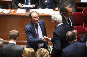 PM Barnier General Political Declaration At National Assembly - Paris