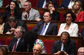 PM Barnier General Political Declaration At National Assembly - Paris