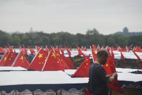 West Lake Flags Fly in Hangzhou