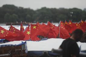 West Lake Flags Fly in Hangzhou