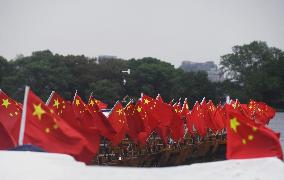 West Lake Flags Fly in Hangzhou