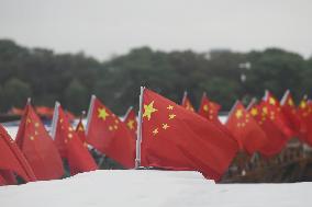 West Lake Flags Fly in Hangzhou