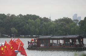 West Lake Flags Fly in Hangzhou