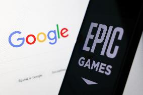 Google And Epic Games Photo Illustrations