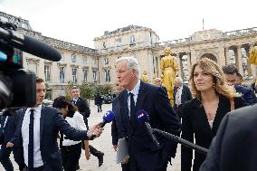 PM Barnier Arrives At National Assembly - Paris