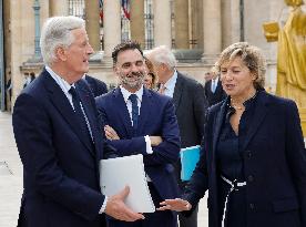 PM Barnier Arrives At National Assembly - Paris