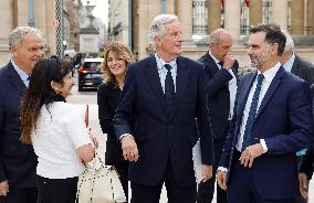 PM Barnier Arrives At National Assembly - Paris