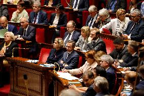 PM Barnier General Political Declaration At National Assembly - Paris