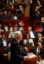 PM Barnier General Political Declaration At National Assembly - Paris