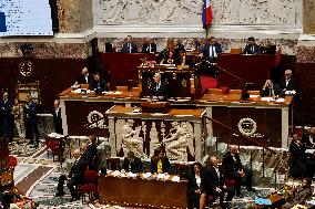 PM Barnier General Political Declaration At National Assembly - Paris