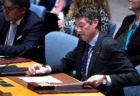 NY: UN Security Council Meeting On Migration