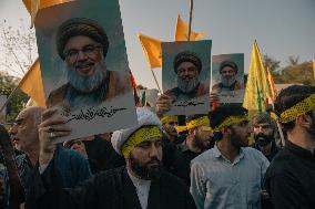 Iran Pro Hezbollah Funeral - Tehran