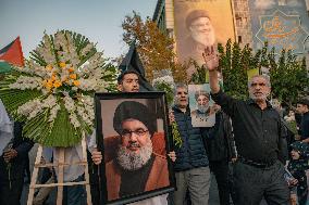 Iran Pro Hezbollah Funeral - Tehran