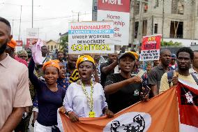 Activists Protest On Nigeria's 64th Independence Day In Lagos