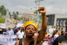 Activists Protest On Nigeria's 64th Independence Day In Lagos