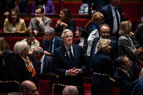 French PM Barnier Delivers General Policy Statement to National Assembly Amidst Political Turmoil