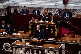 French PM Barnier Delivers General Policy Statement to National Assembly Amidst Political Turmoil