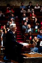 French PM Barnier Delivers General Policy Statement to National Assembly Amidst Political Turmoil