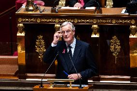 French PM Barnier Delivers General Policy Statement to National Assembly Amidst Political Turmoil