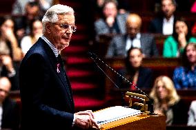 French PM Barnier Delivers General Policy Statement to National Assembly Amidst Political Turmoil